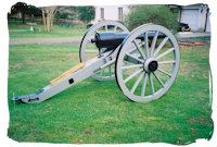 Full Size Carriage with 1000 lb. cast iron gun barrel - Click here for a larger image...
