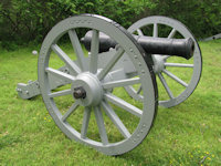 Full-size Revolutionary War carriage and cast iron gun barrel - click here for a larger image... Full-size Revolutionary War carriage and cast iron gun barrel - click here for a larger image...